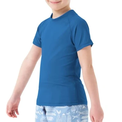 Immagine di MEETWEE Ragazzi Che Nuotano a Manica Corta/Lunga Camicia Bambini UV Tshirt RashVest Surfing Asciugatura Rapida Spiaggia Watersport Top