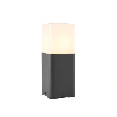 Immagine di lampada da esterni &#039;Obuna&#039; dimmerabile (Moderno) colore Nero, in Alluminio (1 luce, E27) di Lucande lampioncino, paletto luminoso, viale, lampione