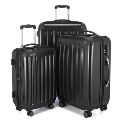 Immagine di HAUPTSTADTKOFFER Alex Set di 3 valigie, TSA, Nero brillante, (S, M &amp; L), 235 litri, Colore