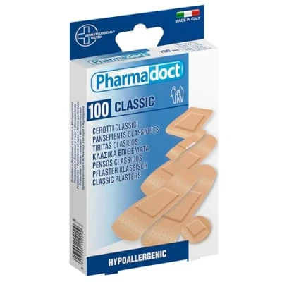 Immagine di GIMA Cerotti Classici, assortiti 6 misure, 12 Scatole da 100 Pezzi (30 7x2, 20 4x1, 4, 14 6x2, 3, 8x3, 8cm e 10 diametro 2, 5cm)