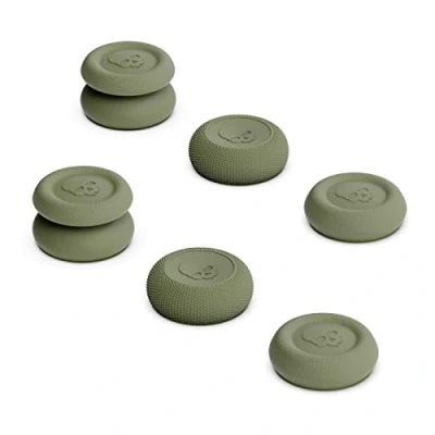 Immagine di Skull &amp; Co. Skin, CQC and FPS Thumb Grip Set Joystick Cap Analog Stick for Nintendo Switch Pro Controller PS5 / PS4 Slim/Pro OD Green, 3Pairs(6pcs)