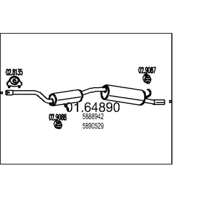 Immagine di MTS 01.64890 Marmitta 1540