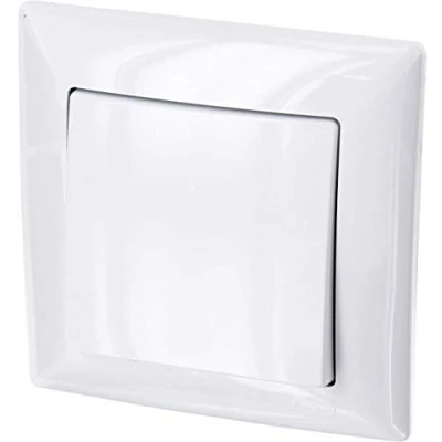 Immagine di Interruttore on/off UP, tutto in uno, cornice, inserto a incasso e copertura (serie G1, colore bianco puro)