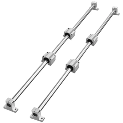 Immagine di VEVOR Set di guide lineari, SFC16, 1000 mm, 2 SFC16 da 4 blocchi scorrimento SC16, supporti per binari, lineari e cuscinetti macchine automatizzate, progetti fai te