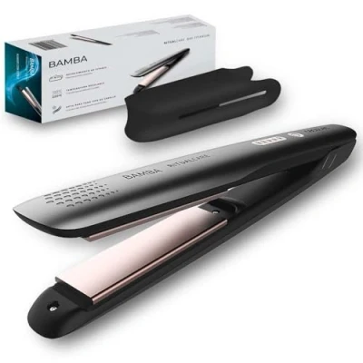 Immagine di Cecotec piastra per capelli in titanio 890 con piastre titanio, regolazione della temperatura 140 200 C, spegnimento automatico, cavo 3 m, protezione silicone