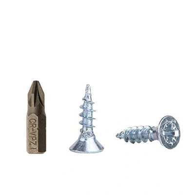 Immagine di Confezione da 1000 viti per legno in acciaio zincato, 3,5 x 10 mm, a testa Pozi Drive, elementi di fissaggio, svasata, e truciolato (1000)
