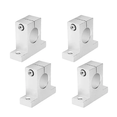 Immagine di Othmro 4PcsLinear Motion Rail Cuscinetto a sfere, bloccaggio lineare albero guida in alluminio per 25 mm diametro