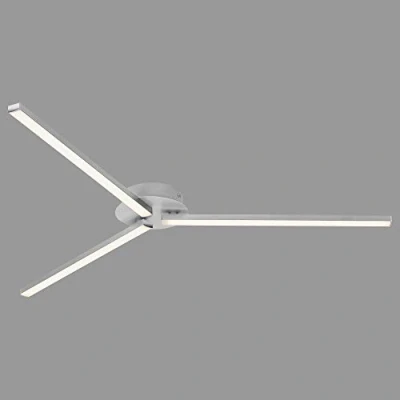 Immagine di BRILONER Leuchten Lampada da soffitto a LED, Plafoniera 3 luci, 2 bracci orientabili, 1.500 lumen, 3.000 Kelvin (bianco caldo), 15 watt, color alluminio, 685x593x46mm (lunghezzaxlarghezzaxH)