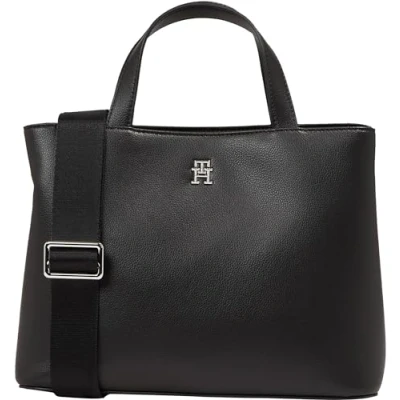 Immagine di Tommy Hilfiger Essential Satchel Borsa a mano, Donna, Taglia: One Size, Black