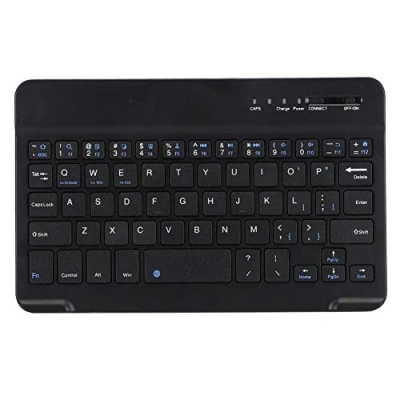 Immagine di Bewinner Tastiera Wireless per Tablet da 7 8 Pollici Bluetooth Portatile Sottile e Leggera Senza Fili in Lega di Alluminio Android iOS Win Nero