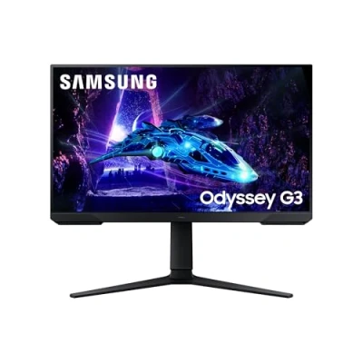 Immagine di Samsung Monitor Gaming Odyssey G3 (S24DG302), Flat, 24&quot;, 1920x1080 (Full HD), VA, 180 Hz, 1 ms, AMD FreeSync, HDMI, Display Port, Ingresso Audio, HAS, Pivot, Flicker Free, Eye Saver Mode