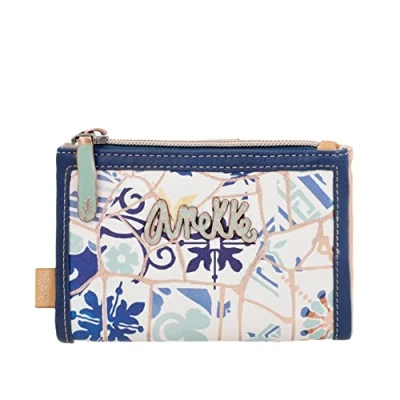 Immagine di Anekke Portafoglio da donna medio in ecopelle con cerniera e linguetta Collezione Mediterranean accessori 15 x 10 3 cm, colori