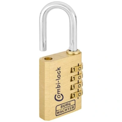 Immagine di Burg Wächter Combi 80 40 M SB Lucchetto a Combinazione Regolabile, Ottone, 6,5 mm