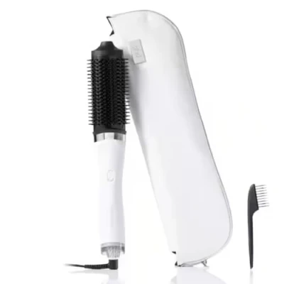 Immagine di ghd Duet Blowdry Spazzola Asciugacapelli da bagnati ad asciutti senza danni calore, 3 volte più volume, risultati duraturi per 24 ore, asciugatura effetto crespo, 50% lucentezza, Bianco