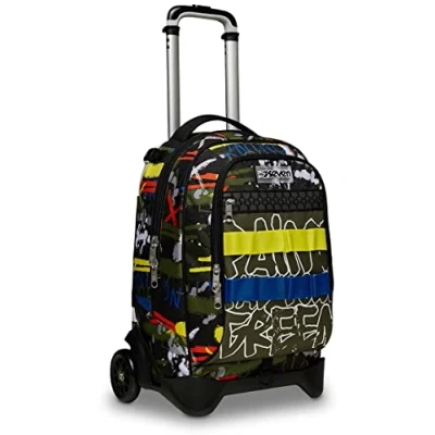 Immagine di Seven Advanced Pockets FLUO Belts Doppio Scomparto Tasca Frontale Trolley per bambini, Taglia: One Size, Verdone