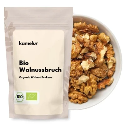 Immagine di Kamelur Gherigli Spezzati E Sbucciati Di Noci Naturali BIO Non Trattate 1 Kg (Confezione Da 1)