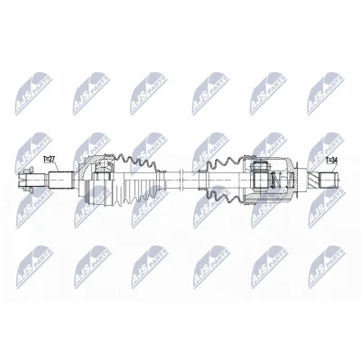 Immagine di NTY NPW RE 202 Albero motore / Semiasse Assale anteriore Sx