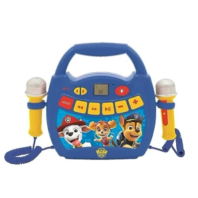 Immagine di Lexibook MP320PAZ Paw Patrol Lettore Musicale Karaoke Portatile per Bambini Microfoni, Effetti di Luce, Bluetooth, Registrazione vocale e funzioni Modifica, batterie Ricaricabili, Blu/Rosso, Colore