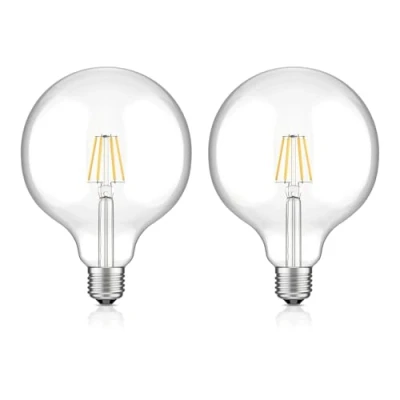 Immagine di ledscom.de 2 pezzi E27 Lampadina LED, G125, bianco caldo (2700 K), 7,5 W, 838lm
