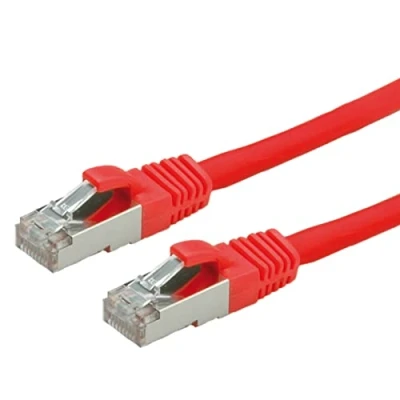 Immagine di Value 21.99.1221 RJ45 cavo di rete, patch CAT 6 S/FTP 0.50 m Rosso (chiaro) doppia schermatura, Privo alogeni, Ritardante fiamma 1 pz.