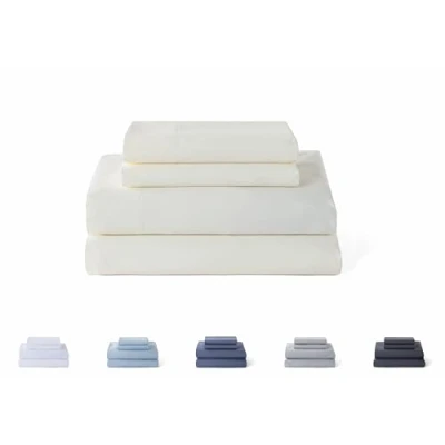 Immagine di Todocama Set di lenzuola da 4 pezzi 5003 Lenzuolo con angoli Sopra Due federe 50 x 80 cm. (letto 150 190/200 cm, beige)