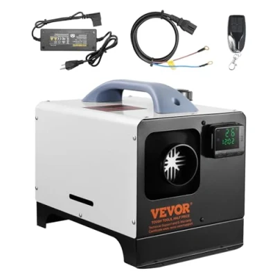 Immagine di VEVOR Riscaldatore Diesel Tutto in Uno 5 8 kW, ad Aria Regolabile 36℃, con Display LCD Controllo Remoto, Basso Consumo di Carburante, Camion, Roulotte e Camper