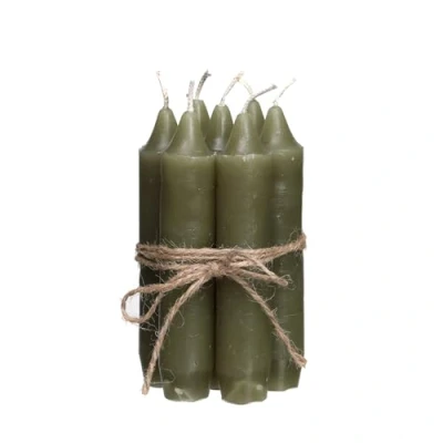 Immagine di comforder Set di candele (7 pezzi), 11 cm, colore verde salvia