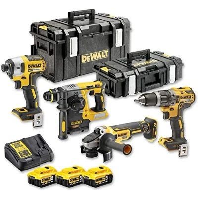 Immagine di DeWalt,DCK422P3 QW Kit 4 attrezzi senza spazzola, 18 V, nero/giallo