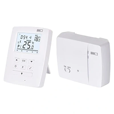Immagine di EMOS Termostato wireless OpenTherm, regolatore di temperatura digitale programmabile per riscaldamento o aria condizionata, 9 programmi, antigelo, ON off, differenziale regolabile, 11,5 x 3,7 9,1