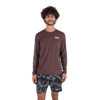Immagine di Hurley H2o Dri Easton Fastlane UPF LS Top Maglietta Rash Guard, Zione ruggine, M Uomo