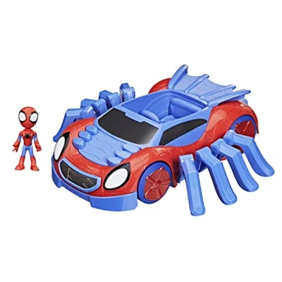 Immagine di Hasbro Marvel Spidey e I Suoi Fantastici Amici, Ultimate Web Crawler, include veicolo spara colpi un personaggio da 10 cm, per bambini dai 3 anni in su