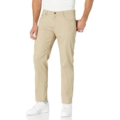 Immagine di Amazon Essentials Pantaloni in Twill Elasticizzati con 5 Tasche Taglio Dritto Uomo, Marrone Kaki, 40W / 29L
