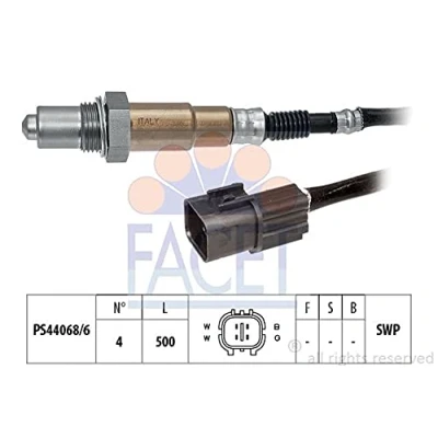 Immagine di FACET 10.8073 Sonda lambda Made in Italy OE Equivalent riscaldato, planare, Filettatura prelubrificata 4 CHEVROLET: Aveo / Kalos Hatchback