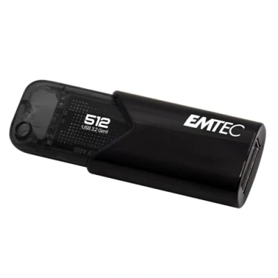 Immagine di PEN DRIVE EMTEC 512GB B110 USB 3.2 CLICK EASY BLACK