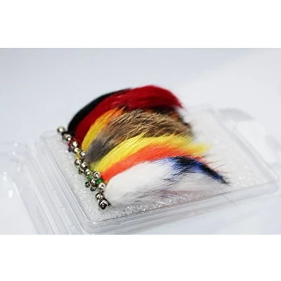 Immagine di 7 esche Zonker, per pesca alla mosca e trota, set di dai colori assortiti, dimensioni: #6
