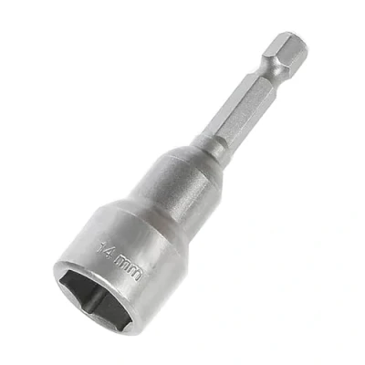 Immagine di Set di chiavi a bussola magnetiche con codolo esagonale da 14mm, per trapani, avvitatori e adattatori., grigio