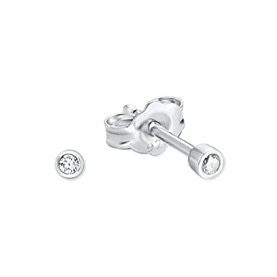 Immagine di amor Orecchini 925 Argento Sterling per Donna, con Zirconia sintetica, 0,3 cm, Argento, Confezionato in Scatola Regalo Gioielli, 9061938