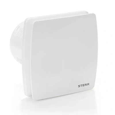 Immagine di STERR Ventilatore da bagno, 100 mm, con timer, colore bianco, silenzioso, moderno, mm