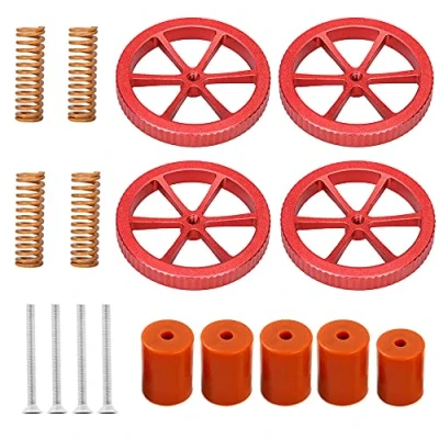 Immagine di Super Print Ender 3 Spring Heated levling Kit Stampante 3D 4 pezzi dadi di livellamento a mano in alluminio e molle, colonne silicone for V2/3/3 Pro/Ender 5