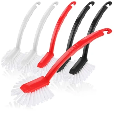 Immagine di com four® 4X Spazzola per Piatti da Cucina di Precisione Piatti, Stoviglie e Padelle Universale in 3 Colori (6 Pezzi)