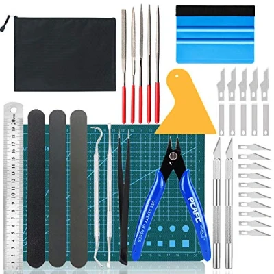 Immagine di X SIM FITNESSX Set di Attrezzi Fai da Te per progetti creativi, in Vinile, stampi, trasferimento Termico, cammei, Scritte, Include Forbici e pinzette, spatola Raschietto (38pcs)