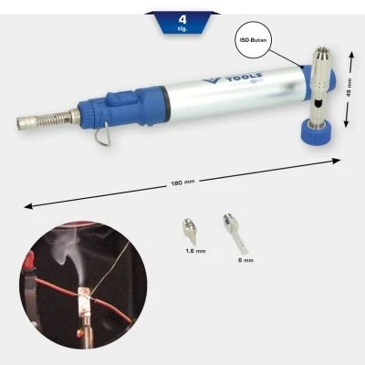 Immagine di BRILLIANT TOOLS Lötgerät Satz, Kit Saldatore, Gas [Powered by KS Tools, Blu/Argento