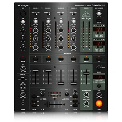 Immagine di Behringer PRO Mixer DJX900USB DJ professionale a 5 canali con crossfader VCA INFINIUM &quot;senza contatto&quot;, effetti digitali avanzati e interfaccia USB/audio