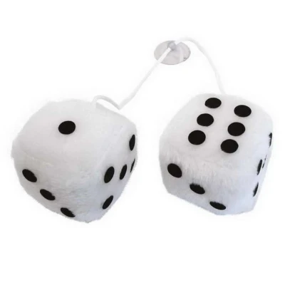 Immagine di CARPOINT Fuzzy Dice 0510078 Deodorante ambiente bianco