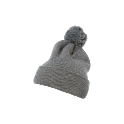 Immagine di Flexfit Cuffed POM Berretto, Taglia: One Size, Heathergrey