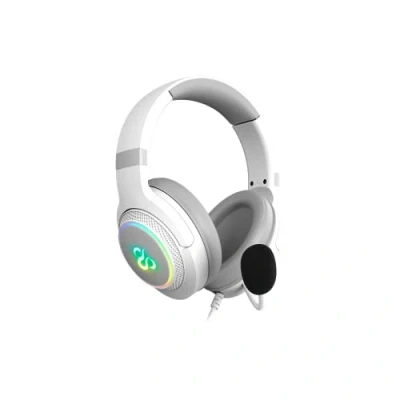 Immagine di NEWSKILL Sobek 7.1 Ivory Cuffie da gioco cablate, suono 7.1, USB, cancellazione del rumore, microfono omnidirezionale regolabile, RGB, fascia PC/PS4/PS5/Mac/XBOX/Android, Bianco