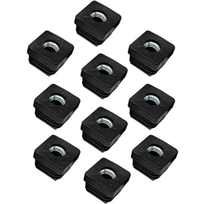 Immagine di Design61 10 tappi filettati per tubi quadrati, 30 x mm, 2,0 con filettatura interna M10