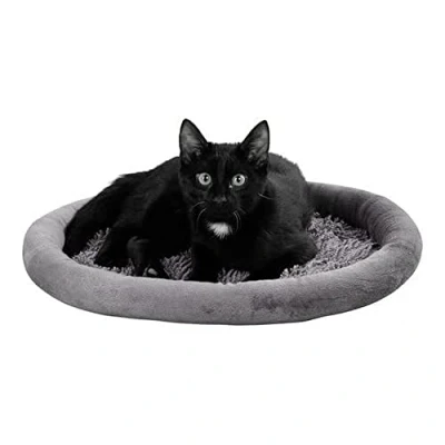 Immagine di Kerbl Cuscino per gatti con panno in tessuto, 40 x 4 cm, colore: Grigio/Verde
