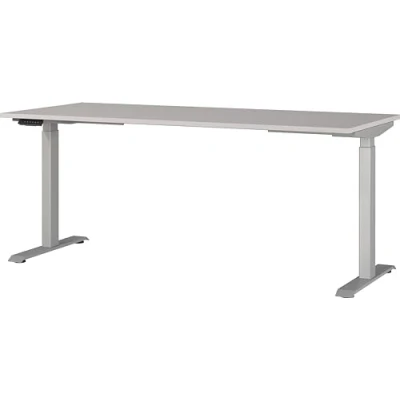 Immagine di Germania Scrivania 7909 643, in cachemire e argento, tel. regolabile altezza, 180 x 120 80 cm (LxAxP)