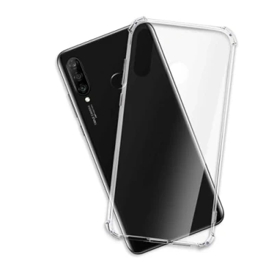 Immagine di mtb more energy® Custodia Crystal Armor per Huawei P30 Lite / New Edition (6.15&#039;&#039;) Hard PC Back &amp; Soft Silikon Bumper Angoli rinforzati Trasparente TPU Case Cover